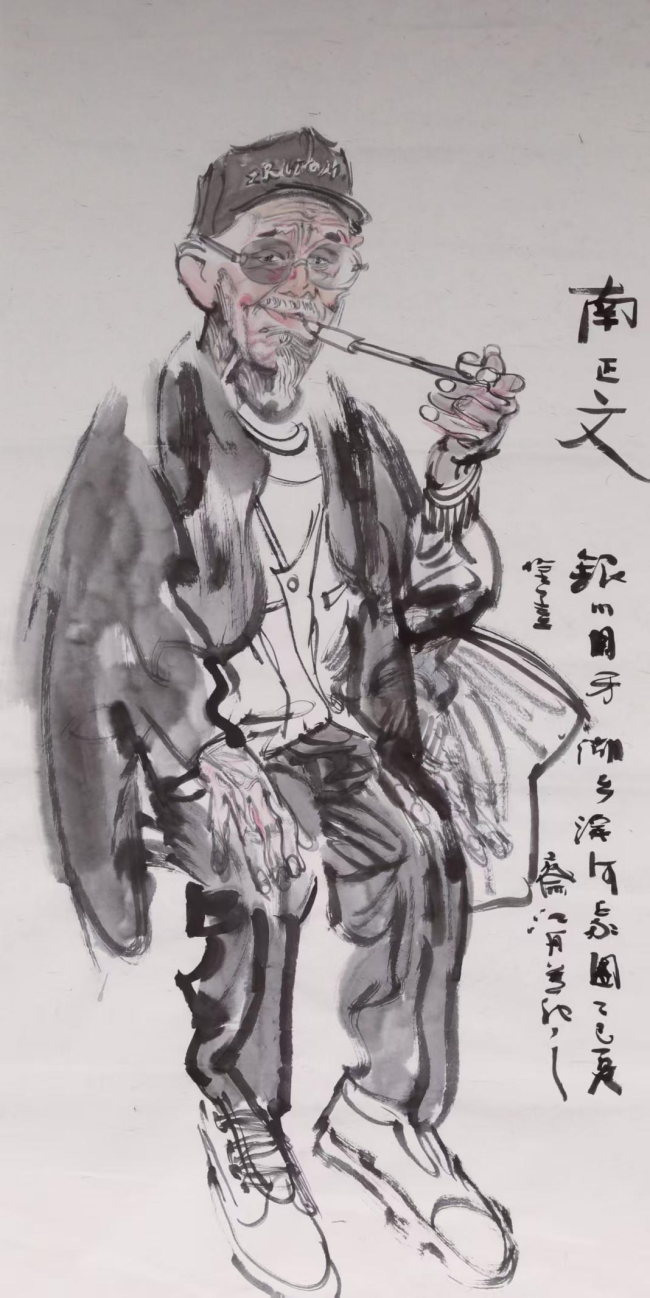 张江舟  眉月湾乡写生（之一） 34×68CM  2025年9月