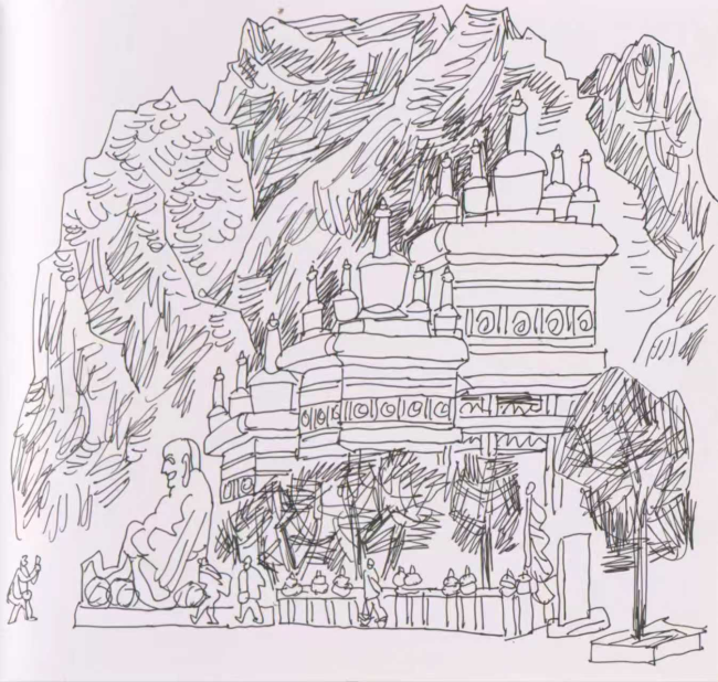 杨晓阳宁夏写生（之四）28×28CM